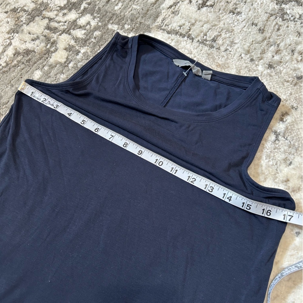 Athleta Navy Ribbed Sleeveless Tank - Picture 4 of 7